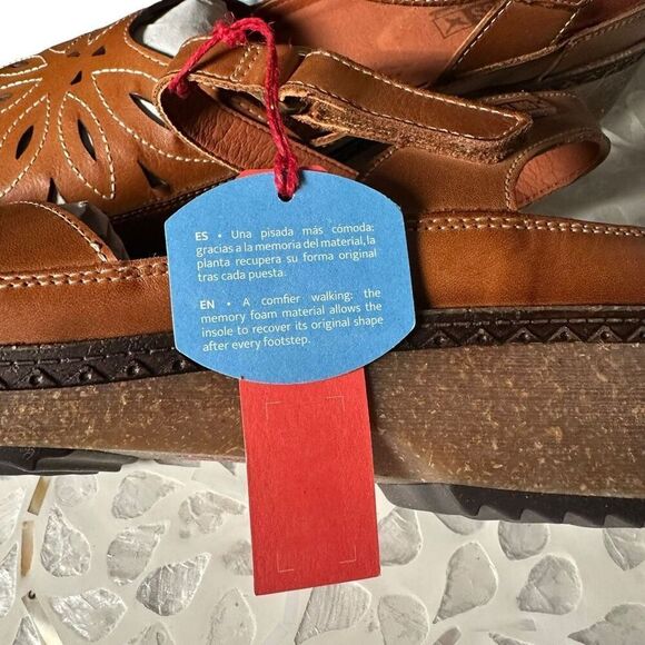 Pikolinos $170 Granada W0w 1985c1 Leather Mary Jane Closed Toe Sandals Womens Si - Picture 13 of 15